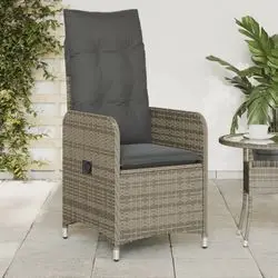 vidaXL Gartensessel mit Kissen Verstellbar Poly Rattan 2 Stk. (365687)