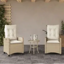 vidaXL Gartensessel Verstellbar mit Kissen 2 Stk. (36522)