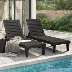 vidaXL Sonnenliegen Polypropylen 155 x 58 x 83 cm 2 Stk. (364148)
