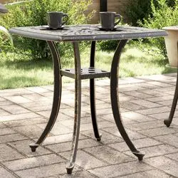 vidaXL Gartentisch Aluminiumguss 53 x 53 x 53 cm (4002815)