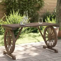 vidaXL Gartentisch Massivholz Tanne 115 x 55 x 65 cm (365114) vidaXL Gartentisch Massivholz Tanne 115 x 55 x 65 cm (365114)