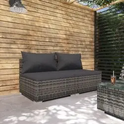 vidaXL Garten-Lounge-Set mit Kissen Poly Rattan (3101397)
