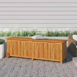 vidaXL Gartentruhe mit Rollen Massivholz Akazie 150 x 50 x 58 cm (319713)