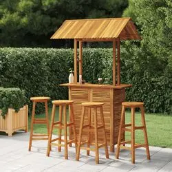 vidaXL Gartenbar-Set Massivholz Akazie 5-tlg. (3116007) vidaXL Gartenbar-Set Massivholz Akazie 5-tlg. (3116007)