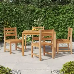 vidaXL Gartenstühle Massivholz Teak 4 Stk. (3157174)