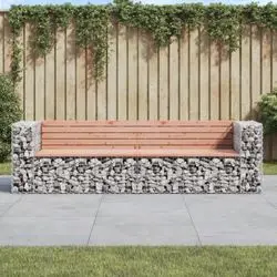 vidaXL Gartenbank Gabionen Massivholz Douglasie 244 x 71 x 65,5 cm (3196240) vidaXL Gartenbank Gabionen Massivholz Douglasie 244 x 71 x 65,5 cm (3196240)