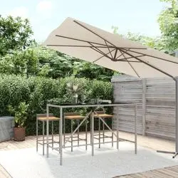 vidaXL Bartisch mit Glasplatte Poly Rattan 180 x 70 x 110 cm (362592) vidaXL Bartisch mit Glasplatte Poly Rattan 180 x 70 x 110 cm (362592)