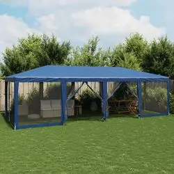 vidaXL Partyzelt mit 12 Mesh-Seitenteilen 8 x 4 m HDPE (4010072)