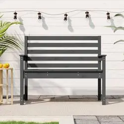 vidaXL Gartenbank Grau 109 x 48 x 91,5 cm Massivholz Kiefer (824062)