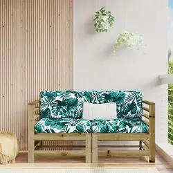 vidaXL Garten-Ecksofas 2 Stk. Kiefernholz Imprägniert (825638)