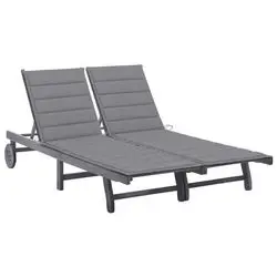 vidaXL 2-Personen-Sonnenliege mit Auflage (3061390)