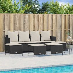 vidaXL Garten-Sofagarnitur mit Kissen 5-tlg. (3261557)