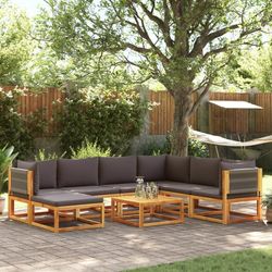 vidaXL Gartensofa-Set mit Kissen  8-tlg. (3278835)