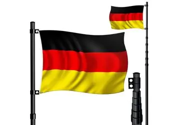 Kesser Teleskop Fahnenmast 6,3m mit Deutschland-Fahne