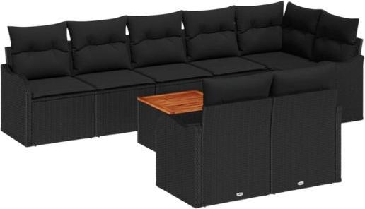 vidaXL Garten-Sofa-Set mit Kissen 9-tlg. (3347471)
