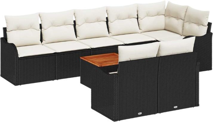 vidaXL Garten-Sofa-Set mit Kissen 9-tlg. (3347467)
