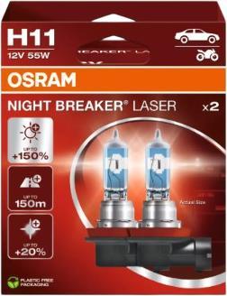 Osram Night Breaker Laser H11 2 Stk. (64211NL-2HB) Osram Night Breaker Laser H11 2 Stk. (64211NL-2HB)