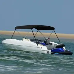 vidaXL 2-Bow Bimini Top Schwarz 180x130x110 cm (94796)