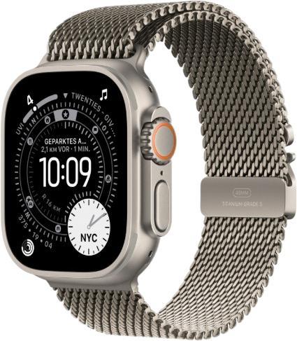 Apple Watch Ultra 3 GPS + Cellular 49 mm Titan mit Milanaise-Armband Small (	MEWW4QF/A)