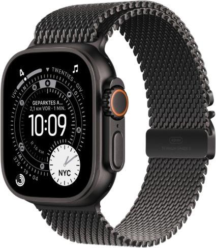Apple Watch Ultra 3 GPS + Cellular 49 mm Titan mit Milanaise-Armband Medium (MF1Q4QF/A)