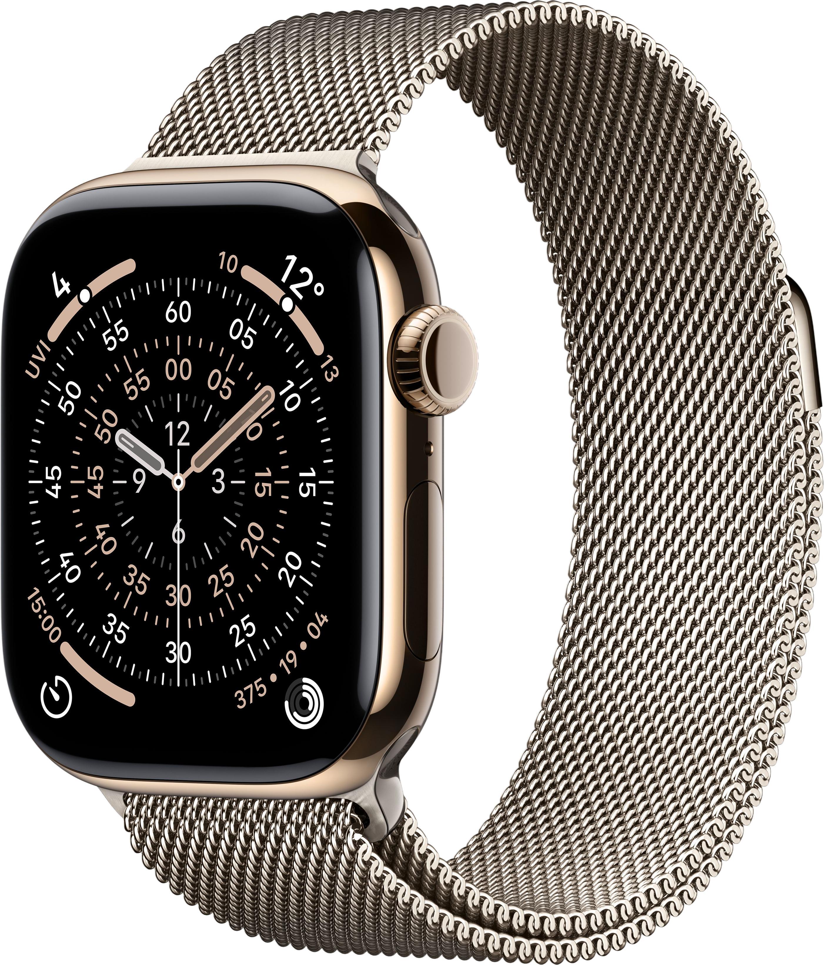 Apple Watch Series 11 GPS + Cellular 42 mm Titan mit Milanaise-Armband M/L (MF8P4ZR/A)