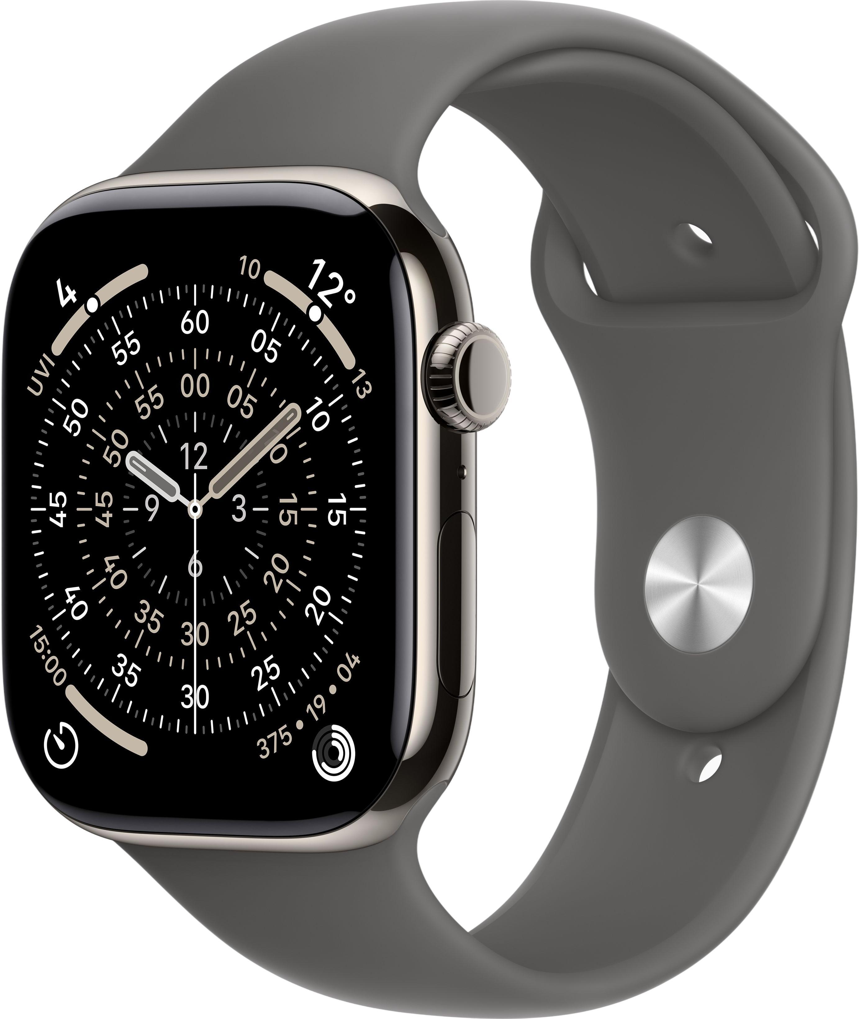 Apple Watch Series 11 GPS + Cellular 46 mm Titan mit Sportarmband M/L (MFCX4ZR/A)