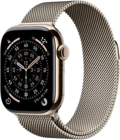 Apple Watch Series 11 GPS + Cellular 42 mm Titan mit Milanaise-Armband M/L (MF8Y4ZR/A)