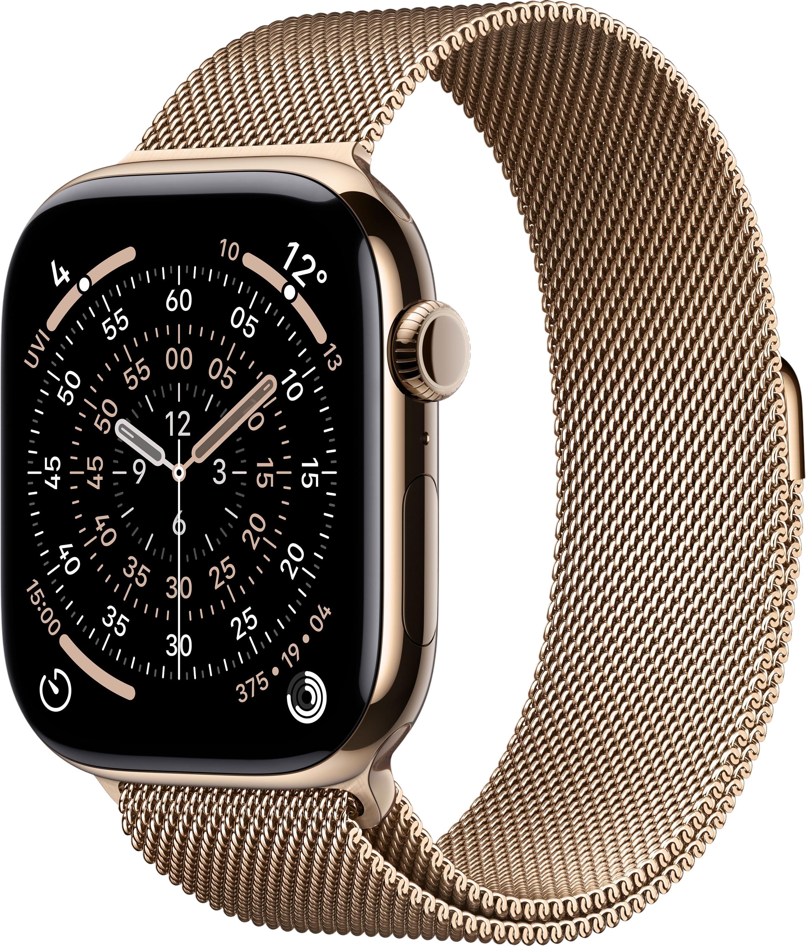 Apple Watch Series 11 GPS + Cellular 46 mm Titan mit Milanaise-Armband M/L (MFD84ZR/A)