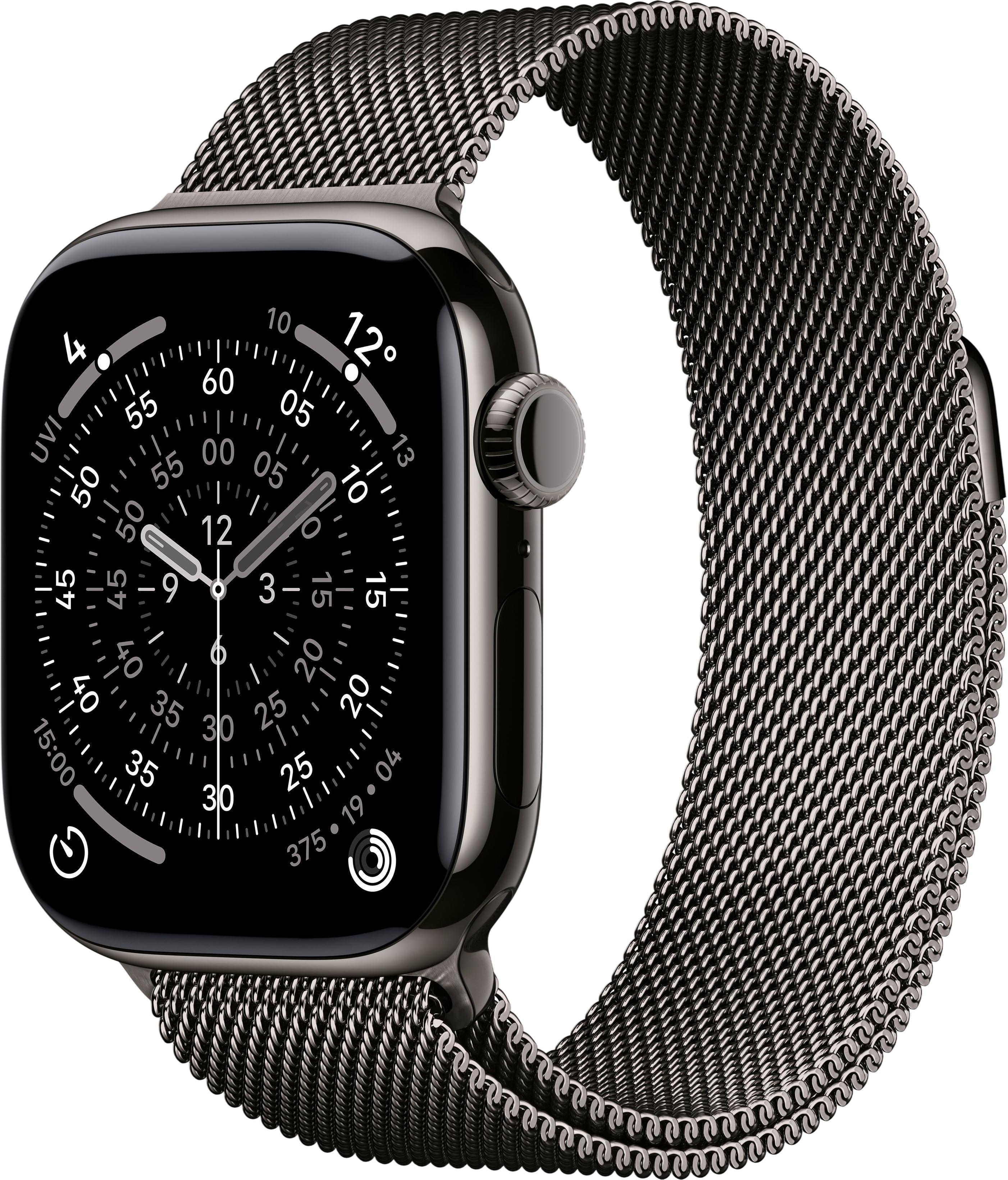Apple Watch Series 11 GPS + Cellular 42 mm Titan mit Milanaise-Armband (MF8U4ZR/A)