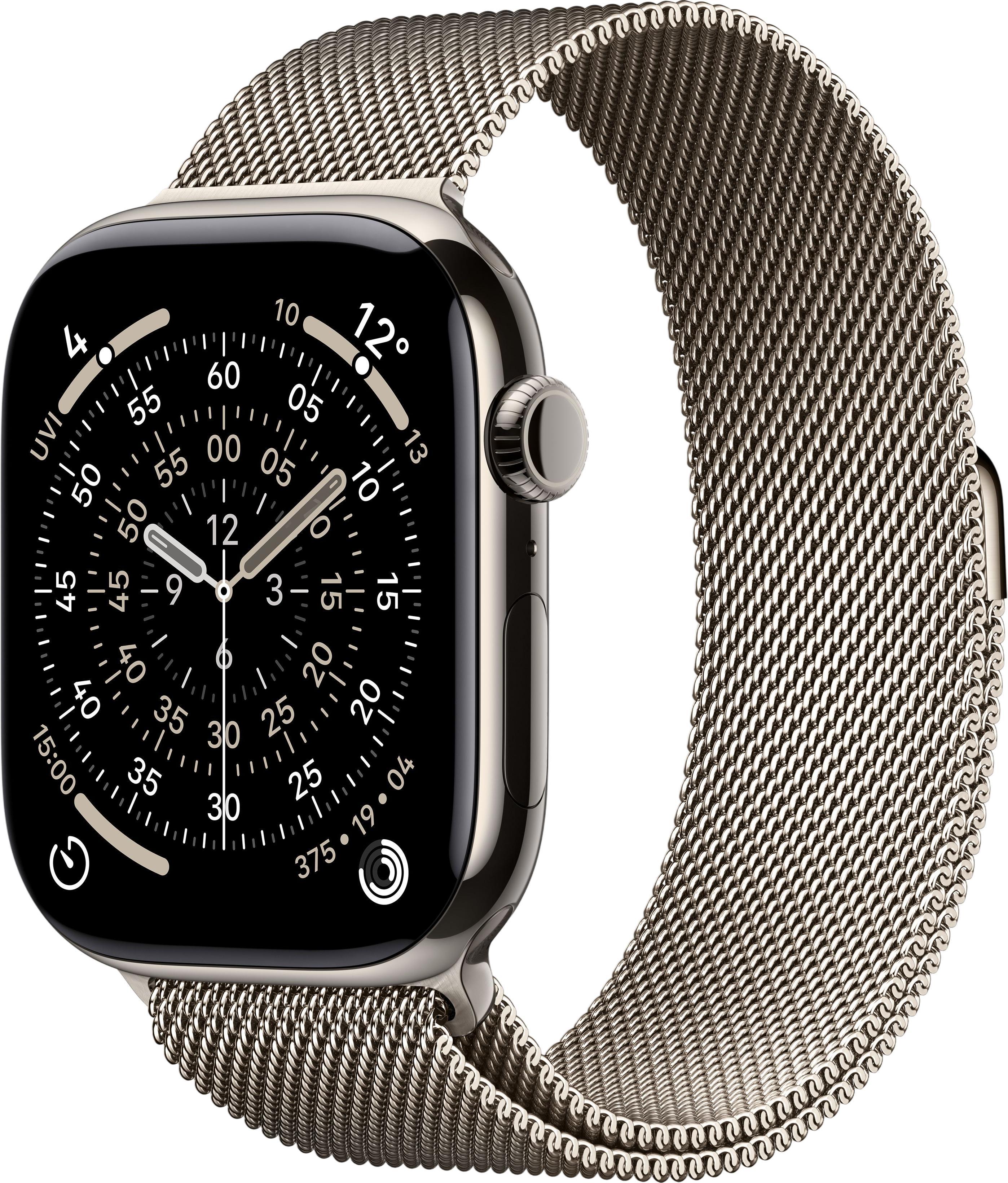 Apple Watch Series 11 GPS + Cellular 46 mm Titan mit Milanaise-Armband S/M (MFCY4ZR/A)