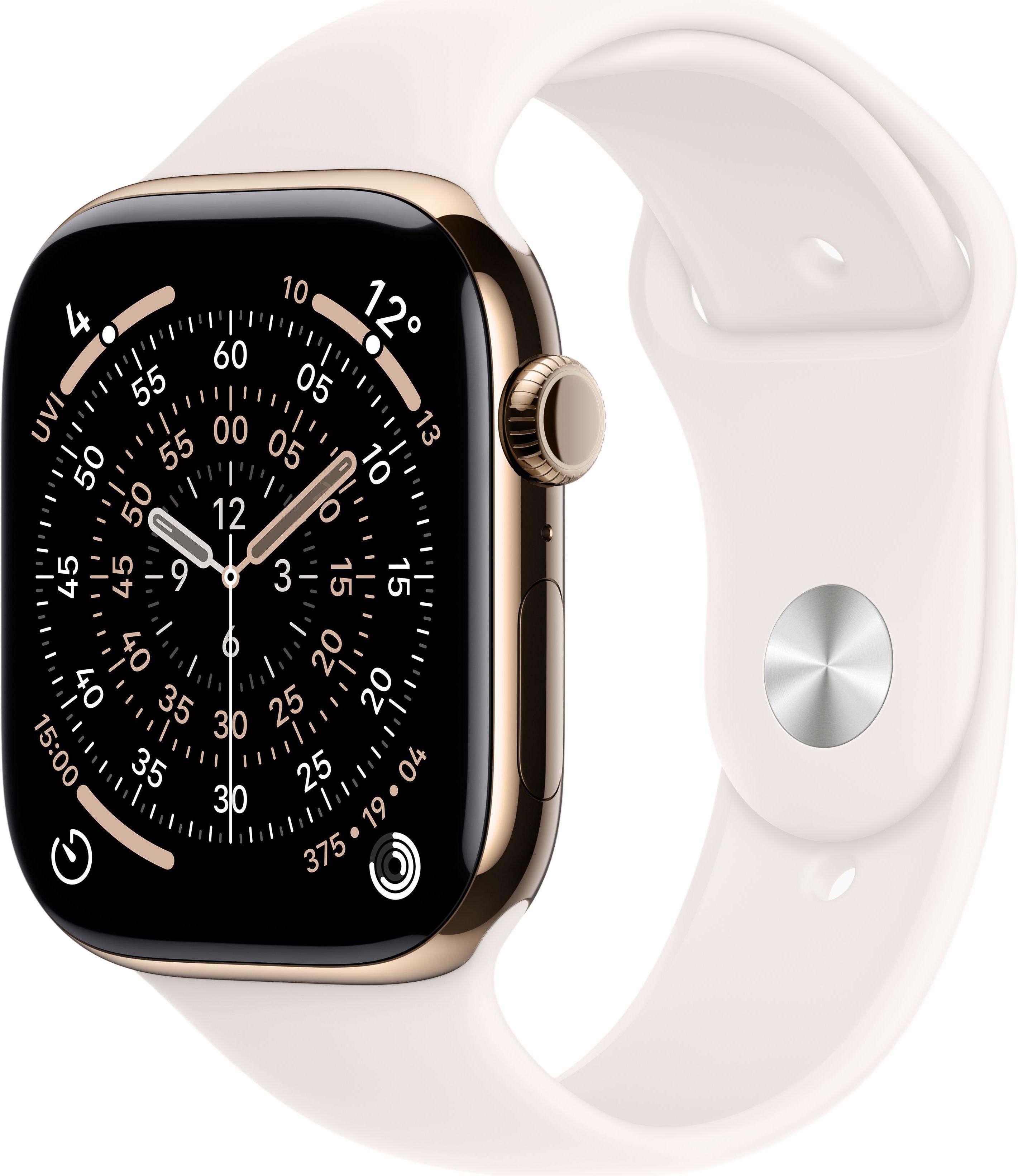 Apple Watch Series 11 GPS + Cellular 46 mm Titan mit Sportarmband S/M (MFD54ZR/A)