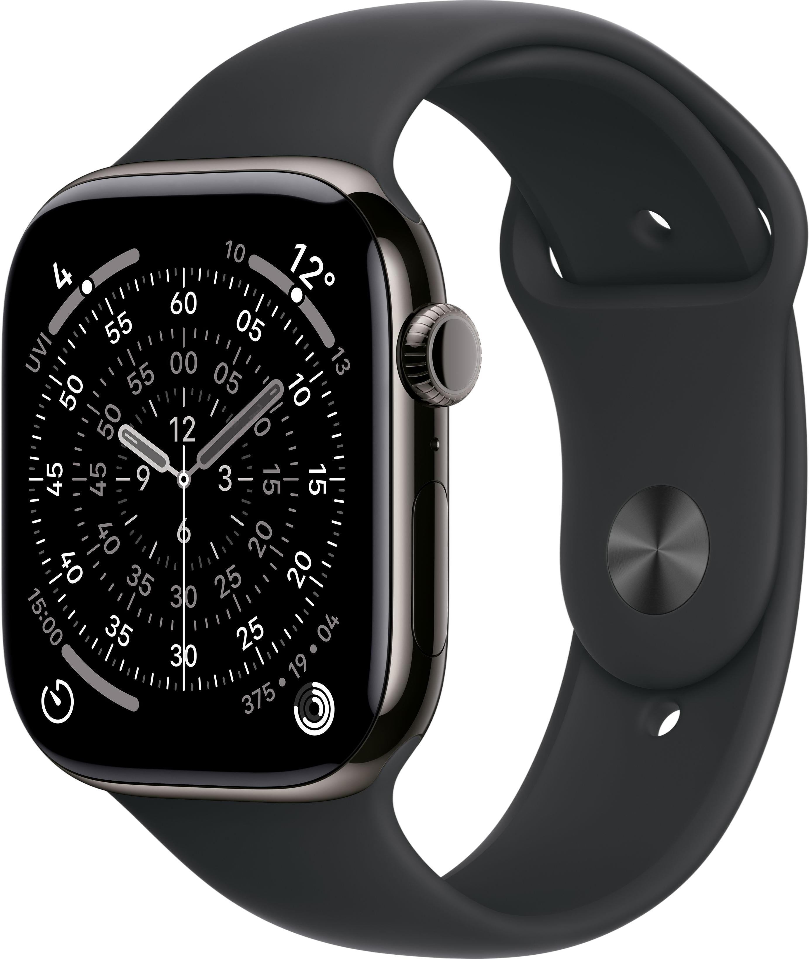 Apple Watch Series 11 GPS + Cellular 46 mm Titan mit Sportarmband S/M (MFD14ZR/A)