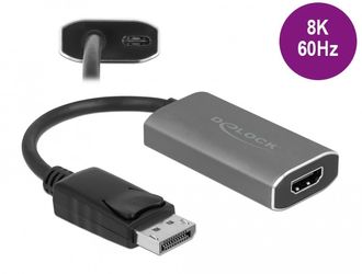 Delock Aktiver DisplayPort 1.4 zu HDMI Adapter 8K mit HDR Funktion (63118)