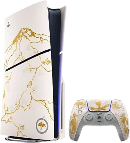 Sony PlayStation 5 (PS5) Slim Disc Edition - Ghost of Yotei Gold Limited Edition Bundle