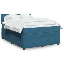 vidaXL Boxspringbett mit Matratze 140x190 cm Samt (3287738)