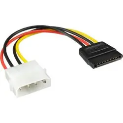 Inline SATA Stromadapterkabel 4-polig auf 15-polig 30 cm (29670C) Inline SATA Stromadapterkabel 4-polig auf 15-polig 30 cm (29670C)