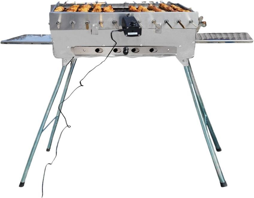 Grillpeter Mangal Astana mit Drehspießregler 230 V + 11 Spieße (8091453)