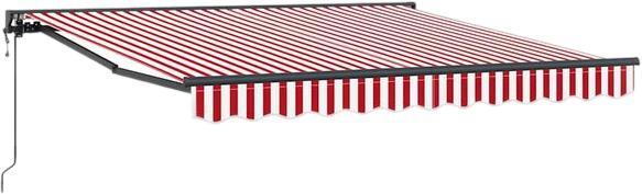 vidaXL Einziehbare Markise Rot und weiße Streifen 300x250 cm (3329996)