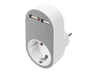 Digitus Universal Steckdosenadapter mit 2 x USB-A (DA-70617)