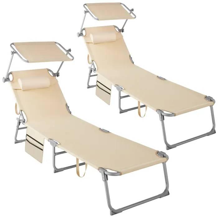 tectake 2x Chloé Sonnenliege (405125)