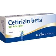 betapharm Arzneimittel CETIRIZIN BETA, 20 Filmtbl. (N1) betapharm Arzneimittel CETIRIZIN BETA, 20 Filmtbl. (N1)