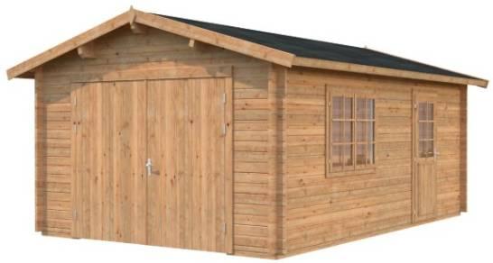 Palmako Roger 19,0 m² mit Holztor tauchgrundiert