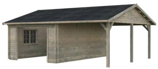 Palmako Roger 19,0 + 16,2 m² ohne Holztor tauchgrundiert