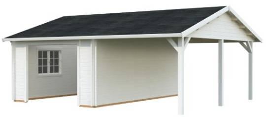 Palmako Roger 19,0 + 16,2 m² ohne Holztor lackiert