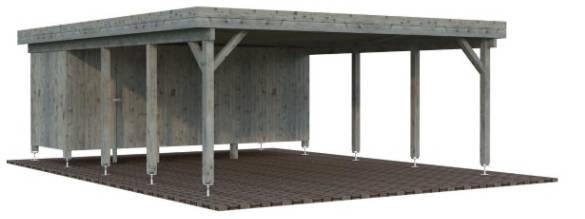 Palmako Karl 40,6 m² mit Geräteschrank tauchgrundiert