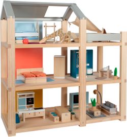 Small Foot Puppenhaus Natur mit Möbeln (12541)