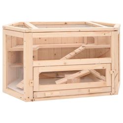 vidaXL Hamsterkäfig Massivholz Tanne 80 x 40 x 43 cm (172379)