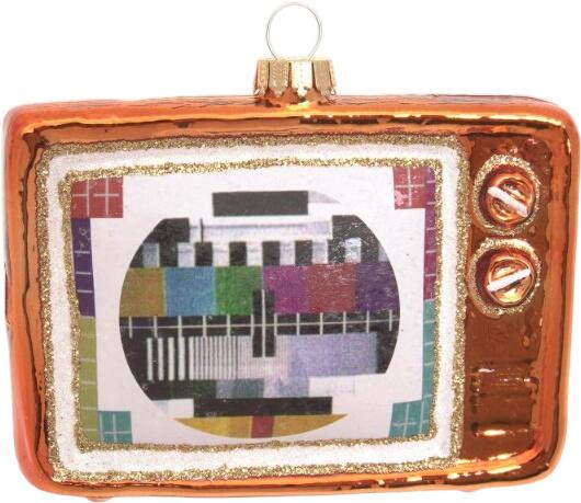Krebs Glas Lauscha Baumschmuck Fernseher Nostalgie 9 cm