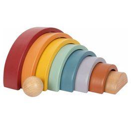 Small Foot Montessori Holzbausteine Regenbogen (12318)