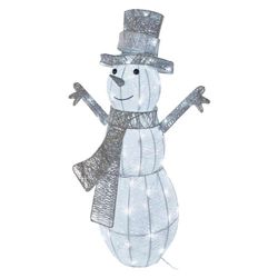 Emos LED Weihnachts-Schneemann Rattan 82 cm Kaltweiß (DCFC33)